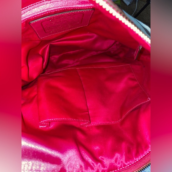 Coach Signature Canvas Stripe Leather Crossbody Bag - Picture 6 of 10